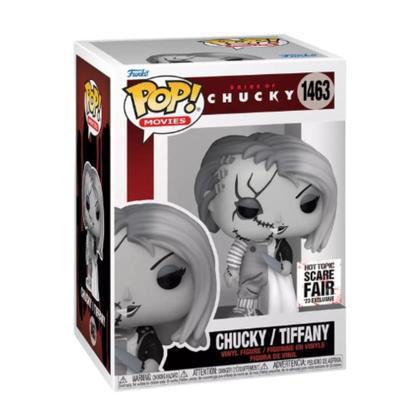 Funko Pop Bride Of Chucky 1463 Chucky/Tiffany HT Scare Fair Imagem de Funko Pop Bride Of Chucky 1463 Chucky/Tiffany HT Scare Fair