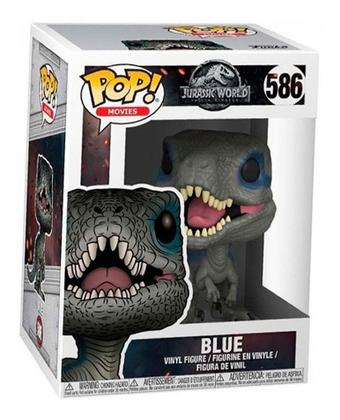 #586 Funko POP ブルー ジュラシックワールド 専用クリアケース付き Funko Pop Dinossauro Velociraptor Blue 586 - Jurassic World