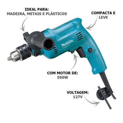 Imagem de Furadeira 1/2'' 0550W 127V Makita M0801B 