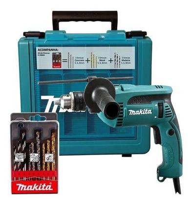 Imagem de Furadeira De Impacto 760w Hp1640kx1 Makita - 220v Cor Azul-turquesa