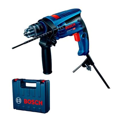 Imagem de Furadeira de impacto bosch gsb 13 re 650w 220v, com 5 brocas em maleta