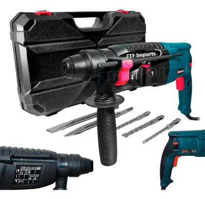 Imagem de Furadeira De Impacto E Martelete Percutor Thaf 11253 Cor Azulturquesa Frequência 50 60 Volt