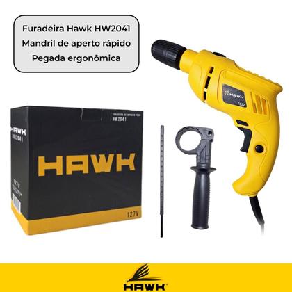 Imagem de Furadeira de Impacto Hawk HW2041 750W 3000 RPM Mandril Rápido