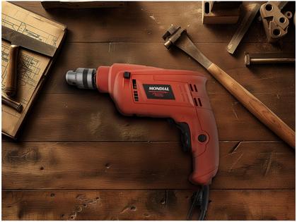 Furadeira de Impacto Mondial 650W 2 Velocidades - 3/8” com Maleta