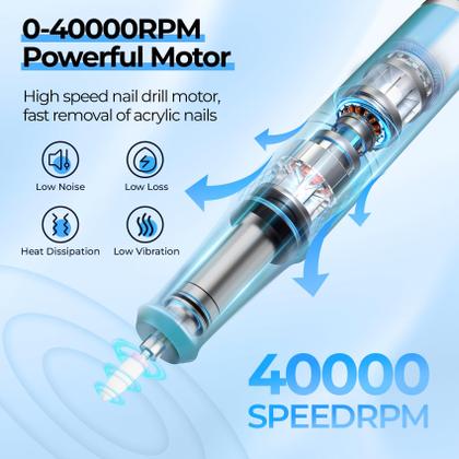 Imagem de Furadeira de pregos elétrica JOSGLOI 40000RPM com display LCD