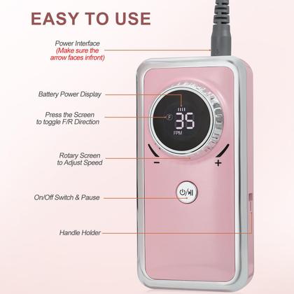 Imagem de Furadeira de pregos elétrica Meremit 35000RPM com display LCD de 11 bits