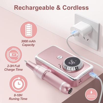 Imagem de Furadeira de pregos elétrica Meremit 35000RPM com display LCD de 11 bits