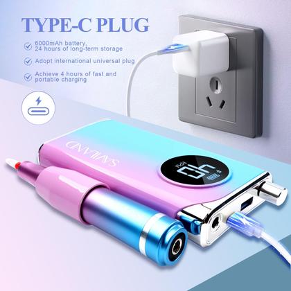 Imagem de Furadeira de unhas elétrica SAVILAND 40000RPM com kit de unhas 2600mAh