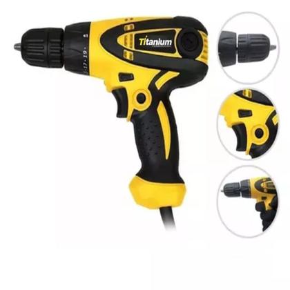 Imagem de Furadeira E Parafusadeira 3/8'' 300W Elétrica 7650 Titanium