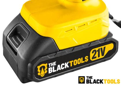 Imagem de Furadeira E Parafusadeira De Impacto 2 Baterias 2000mah 21v 3/8 Tb-21pkx The Black Tools Com Maleta E Acessorios