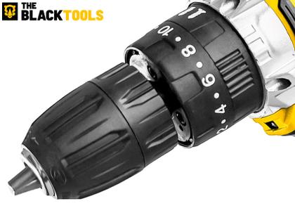 Imagem de Furadeira E Parafusadeira De Impacto 2 Baterias 2000mah 21v 3/8 Tb-21pkx The Black Tools Com Maleta E Acessorios