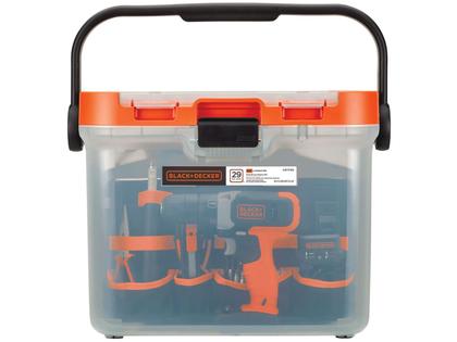 Imagem de Furadeira e Parafusadeira de Impacto Black+Decker a Bateria 31 Peças BCKSB29C04-BR