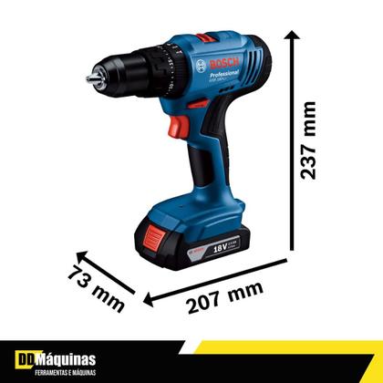 Imagem de Furadeira e Parafusadeira de Impacto GSB 183-LI Com 1 Bateria e 23 Acessórios Bosch - 06019K91E5-000