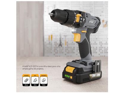 Imagem de Furadeira e Parafusadeira de Impacto WAP a Bateria 1500 mAh com Maleta K21 ID01