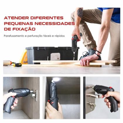 Imagem de Furadeira e Parafusadeira elétrica - Kit com 46 pecas