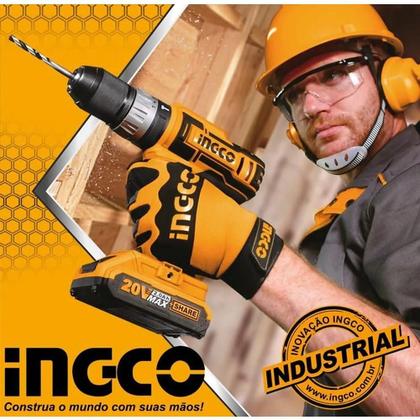Imagem de Furadeira e Parafusadeira Impacto 3/8 Ingco c/ 2 Baterias 20v e Carregador Bivolt