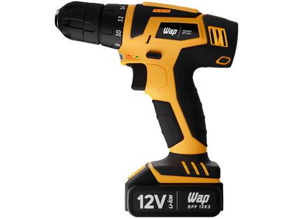 Imagem de Furadeira e Parafusadeira Wap a Bateria 12V com Maleta 13 Peças BPF 12K3