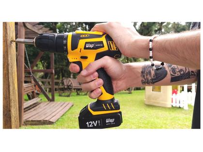 Imagem de Furadeira e Parafusadeira Wap a Bateria 12V com Maleta 13 Peças BPF 12K3