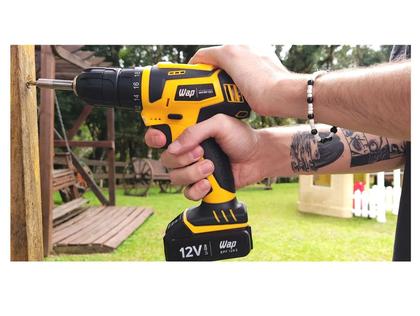 Imagem de Furadeira e Parafusadeira Wap a Bateria 12V com Maleta 13 Peças BPF 12K3