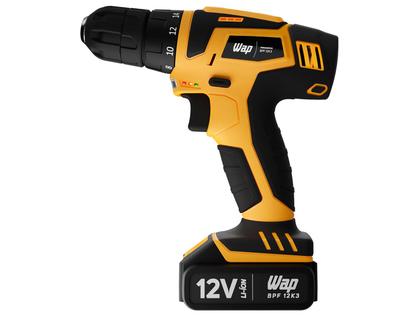 Imagem de Furadeira e Parafusadeira Wap a Bateria 12V com Maleta 13 Peças BPF 12K3