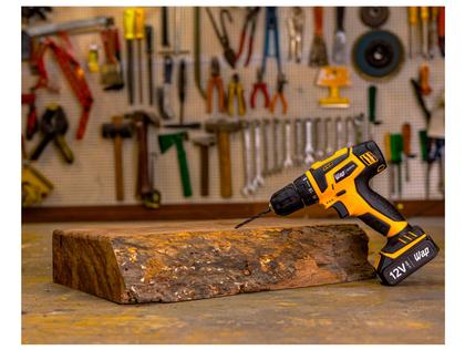 Imagem de Furadeira e Parafusadeira Wap a Bateria 12V com Maleta 13 Peças BPF 12K3