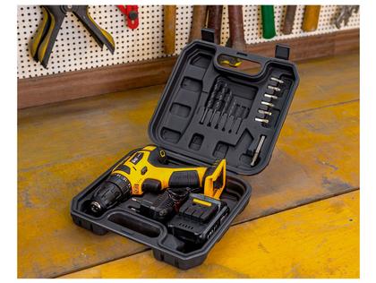 Imagem de Furadeira e Parafusadeira Wap a Bateria 12V com Maleta 13 Peças BPF 12K3