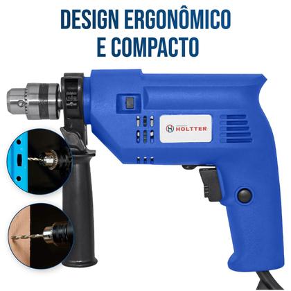 Imagem de Furadeira Elétrica De Impacto E Parafusadeira 750w C/ Maleta