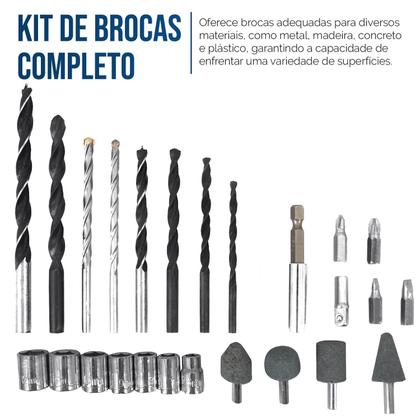 Imagem de Furadeira Elétrica De Impacto E Parafusadeira 750w C/ Maleta