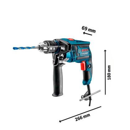 Imagem de Furadeira Impacto 1/2 Pol 750w 12B8 com 5 Brocas BOSCH