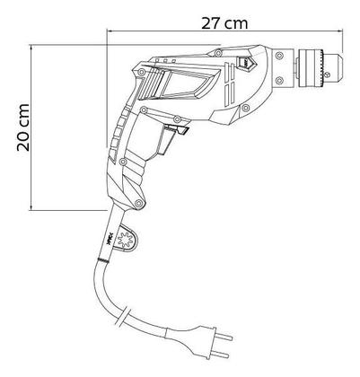 Imagem de Furadeira impacto 3/8 500w 220v amarela tramontina cod42362220
