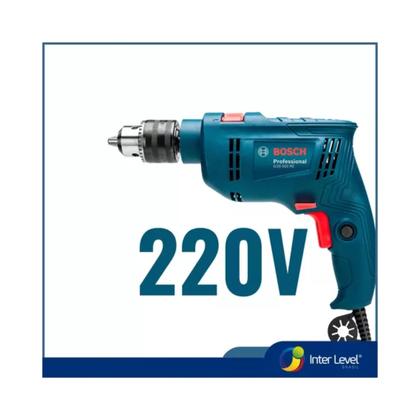 Imagem de Furadeira Impacto Bosch 13mm 550w Maleta Gsb 550 Re 220v Cor Azul