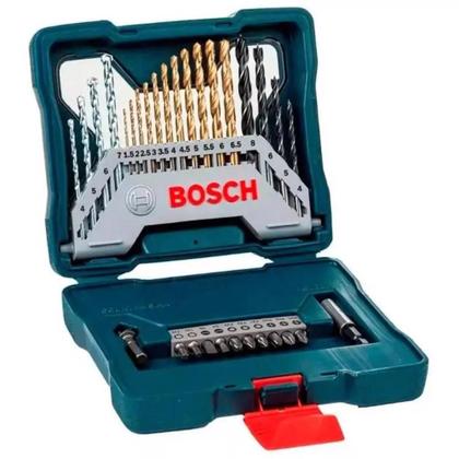 Imagem de Furadeira Industrial Impacto 3/8 Reversão 450W GSB 450RE com Estojo 30 Peças X-Line BOSCH