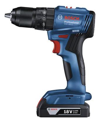 Imagem de Furadeira Martelete Parafusadeira Bosch Gsb 185-li + 2 Baterías De 2ah + Acessório E Maleta De Transporte