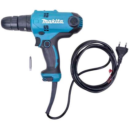 Imagem de Furadeira Parafusad Impcto Makita 3/8 320w HP0300 + Brocas