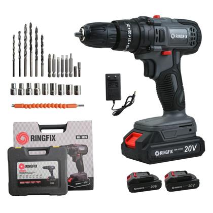 Imagem de Furadeira Parafusadeira 20V RI 1020 c/ Impacto e Kit