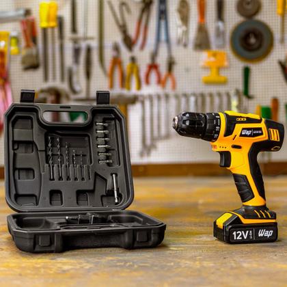 Imagem de Furadeira Parafusadeira 3/8" a bateria 12V com kit de brocas e bits - BPF 12K3 (110V/220V)