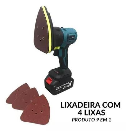 Imagem de Furadeira Parafusadeira Bateria Multifuncional 9 Em 1 - BATRERIA 21 V