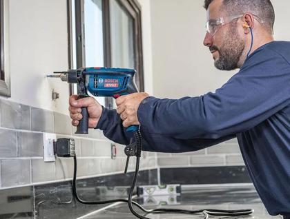 Imagem de Furadeira Parafusadeira De Impacto Profissional Com Velocidade Variável Bivolt 750w Para Carpinteiro Marceneiro 