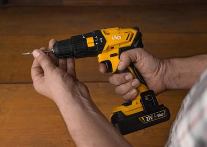 Imagem de Furadeira Parafusadeira Sem Fio Bateria 21v Wap K21 + Maleta