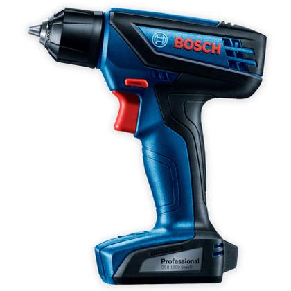 Imagem de Furadeira Parafusadeira Sem Fio De 6mm Bosch Gsr 1000 Smart 12v Com Maleta Bivolt 700rpm