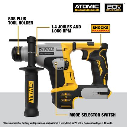 Imagem de Furadeira Rotativa Dewalt 20V Max SDS Plus DCH172B - Sem Fio