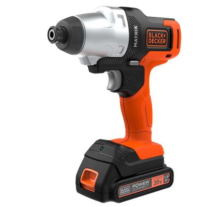 Imagem de Furadeira Sem Fio Matrix 6 Cabeçotes Intercabiáveis Black Decker MTX20K6A 220v