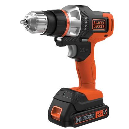 Imagem de Furadeira Sem Fio Matrix 6 Cabeçotes Intercabiáveis Black Decker MTX20K6A 220v