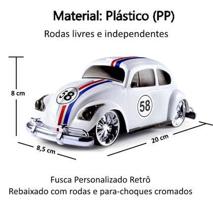 Imagem de Fusca de Brinquedo Corrida Herbi Carrinho Esportivo Infantil