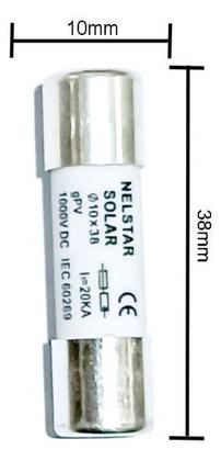 Imagem de Fusível Snetec Solar 1A-32A DC CC 1000V 10x38mm gPV 20kA