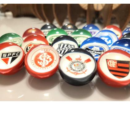 Imagem de FUTEBOL BRASILEIRO Bolinha Pula Pula 27 mm Melhor COLEÇÃO 25 times sem repetição