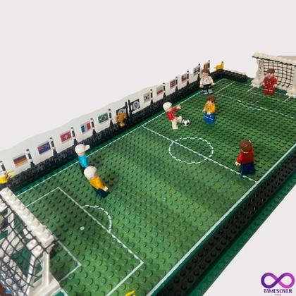 Imagem de FUTEBOL CAMPO PIXEL Completo DIY com 8 Jogadores 204 peças Blocos Montar Lestgo