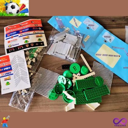 Imagem de FUTEBOL TV Jogo Geek Melhor Estádio com 17 bonecos 445 peças Blocos Montar Letsgo