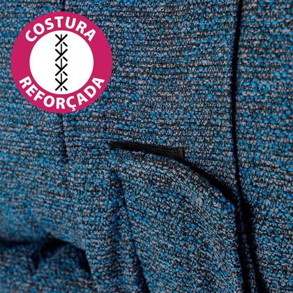 Imagem de Futon Dobrável de Espuma Solteiro Azul - Emcompre