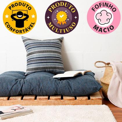 Imagem de Futon Dobrável de Espuma Solteiro Azul - Emcompre